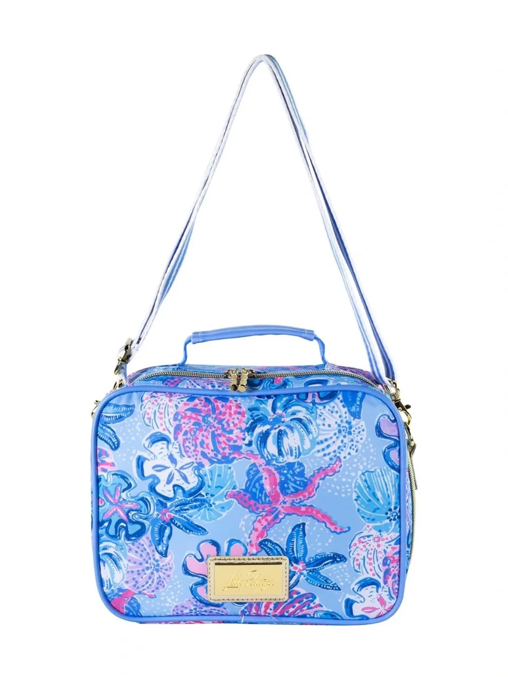 Lilly Pulitzer Blue Floral Bahama Lunch Box Bag Insulated Cooler - New